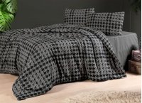 Постельное белье фланель First Choice - Sadora Anthracite (Turkey), полуторный